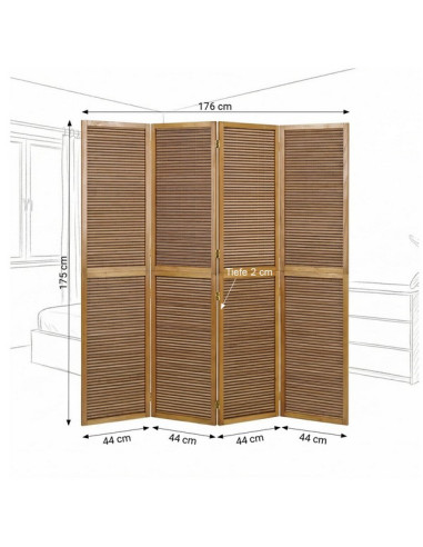 PARAVENT BAMBOU FENETRES HAUT 4 - 5 - 6