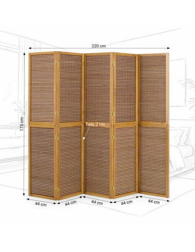 PARAVENT BAMBOU FENETRES HAUT 4 - 5 - 6