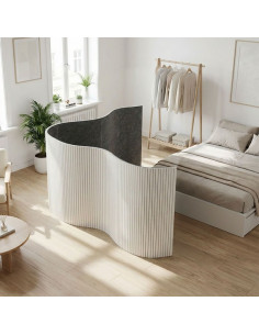 PARAVENT BAMBOU BLANC- H 145