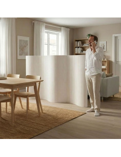 PARAVENT BAMBOU BLANC- H 145 2