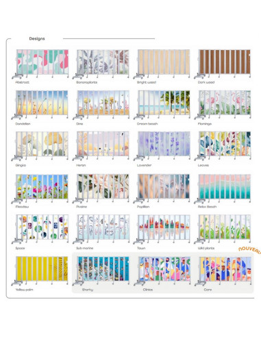 PARAVENT MEDICAL MURAL H 145 cm