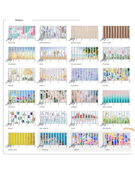 PARAVENT MEDICAL MURAL H 145 cm