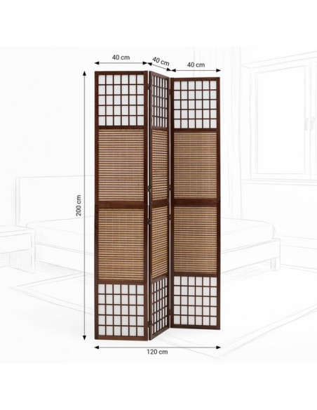 PARAVENT BAMBOU FENETRES HAUT 3 - 4