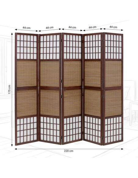 PARAVENT BAMBOU FENETRES 3 - 4 -5 - 6