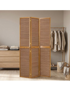 PARAVENT BAMBOU HAUT MARRON 3 - 4 2