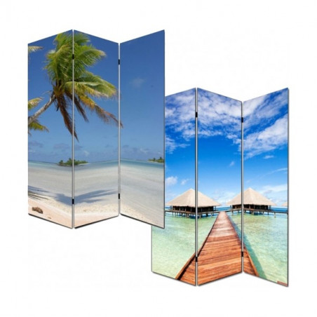 PARAVENT TOILE PONTON EN MER 3-4-5-6
