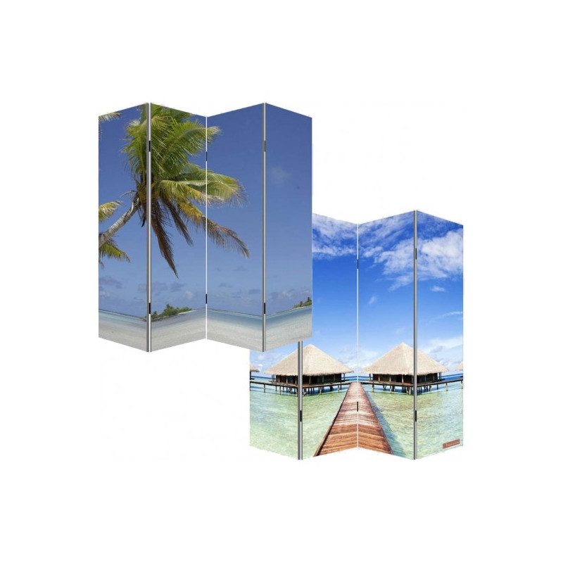 PARAVENT TOILE PONTON EN MER 3-4-5-6