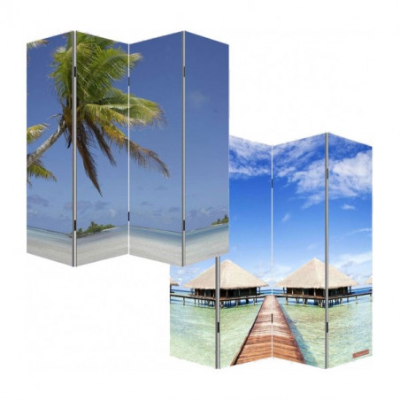 PARAVENT TOILE PONTON EN MER 3-4-5-6