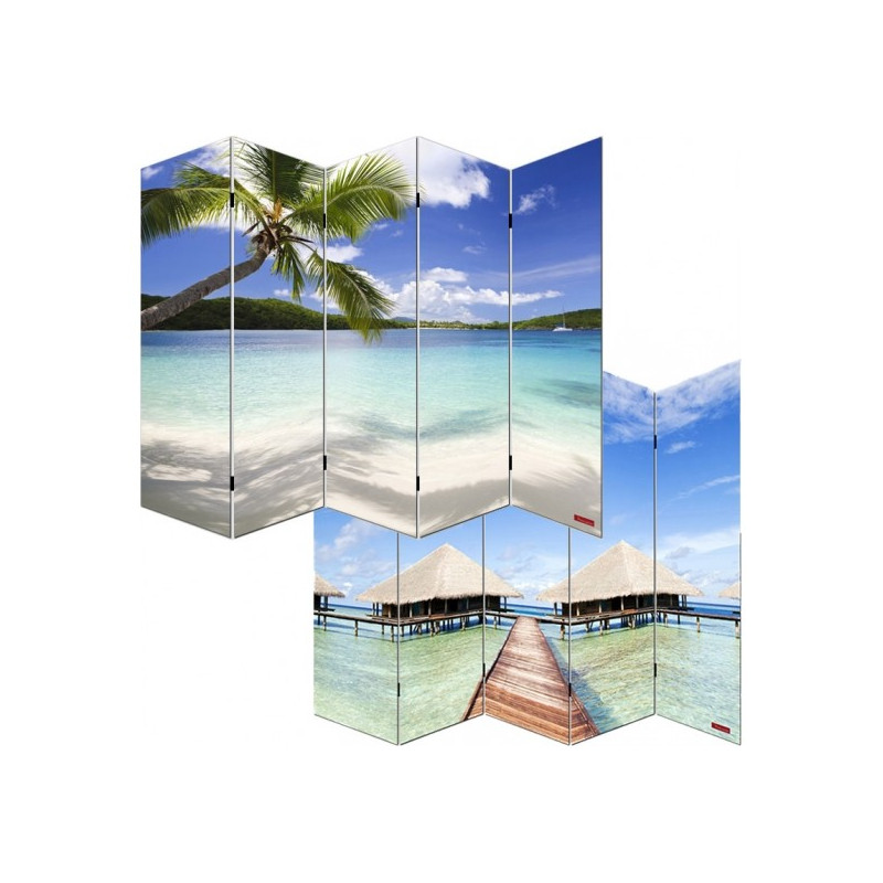 PARAVENT TOILE PONTON EN MER 3-4-5-6