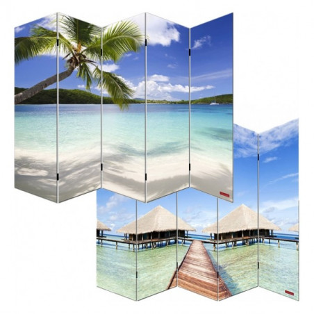 PARAVENT TOILE PONTON EN MER 3-4-5-6
