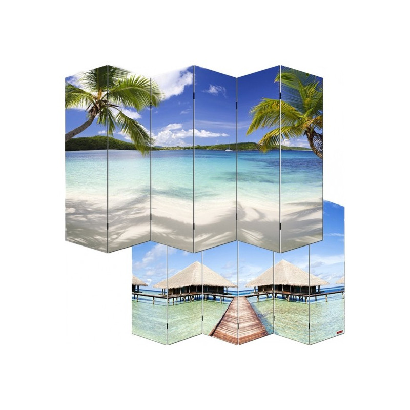 PARAVENT TOILE PONTON EN MER 3-4-5-6
