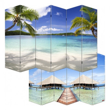PARAVENT TOILE PONTON EN MER 3-4-5-6