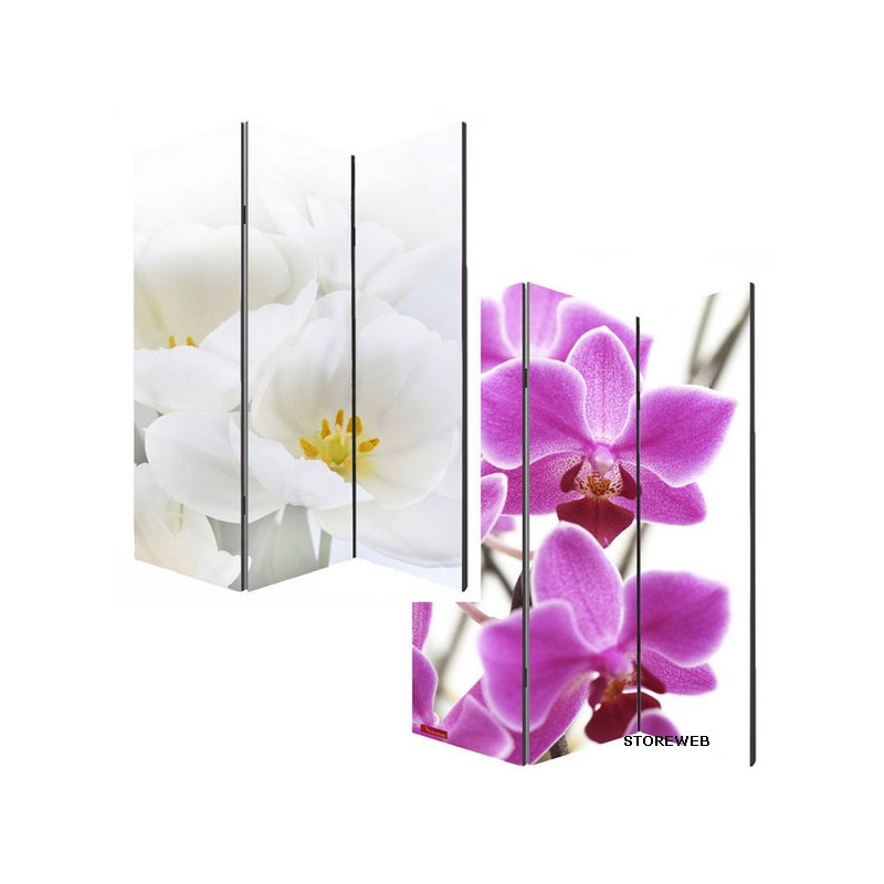 PARAVENT TOILE ORCHIDEES 3-4-5-6
