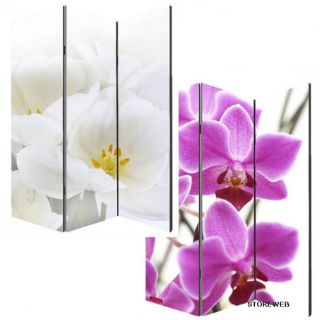 PARAVENT TOILE ORCHIDEES 3-4-5-6
