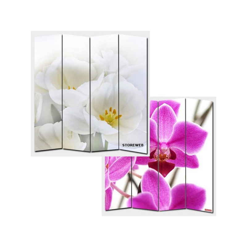 PARAVENT TOILE ORCHIDEES 3-4-5-6
