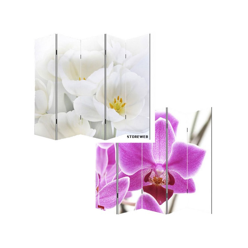 PARAVENT TOILE ORCHIDEES 3-4-5-6