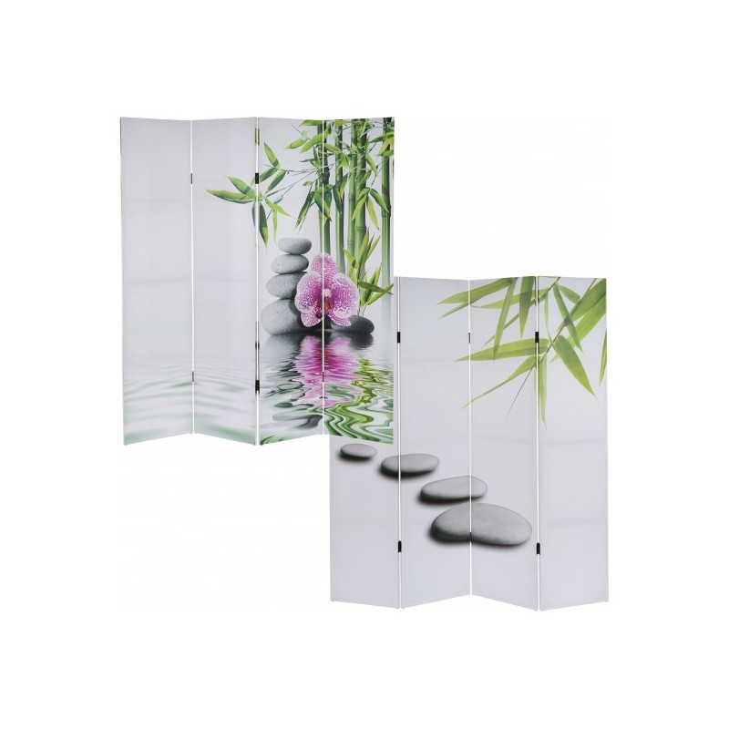 PARAVENT GALETS ET BAMBOUS 3 - 4 - 5 - 6