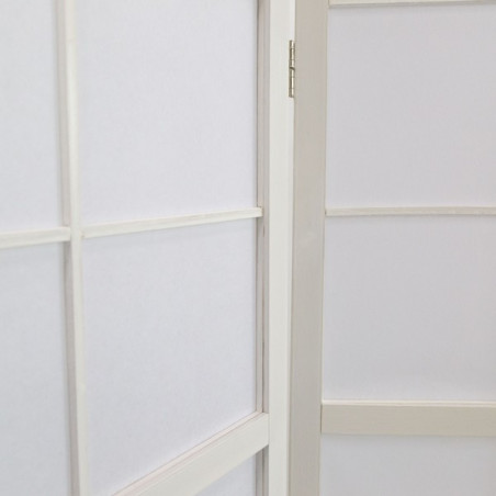 PARAVENT GRANDS CARREAUX BLANC 3 - 4 - 5 - 6