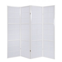 PARAVENT GRANDS CARREAUX BLANC 3 - 4 - 5 - 6 2