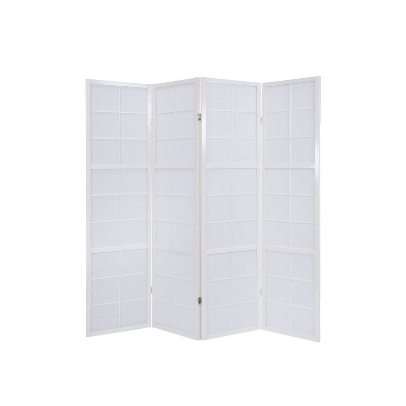 PARAVENT GRANDS CARREAUX BLANC 3 - 4 - 5 - 6