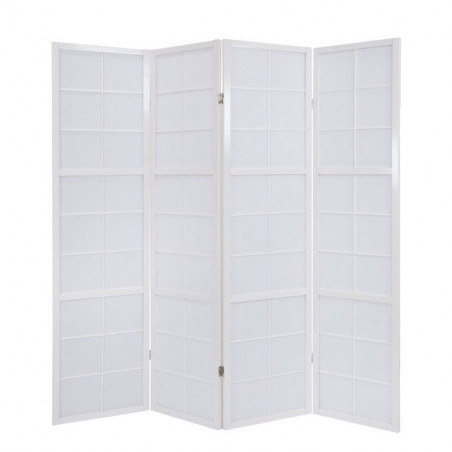PARAVENT GRANDS CARREAUX BLANC 3 - 4 - 5 - 6