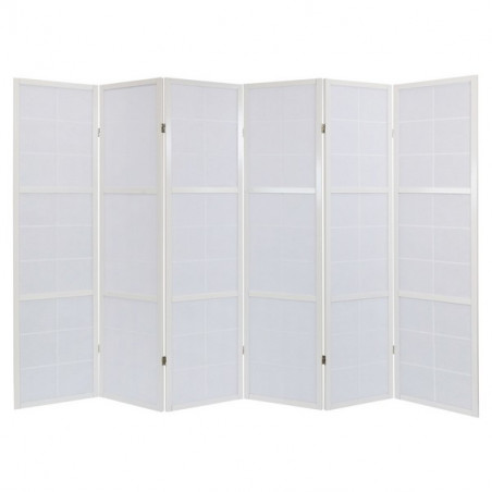 PARAVENT GRANDS CARREAUX BLANC 3 - 4 - 5 - 6