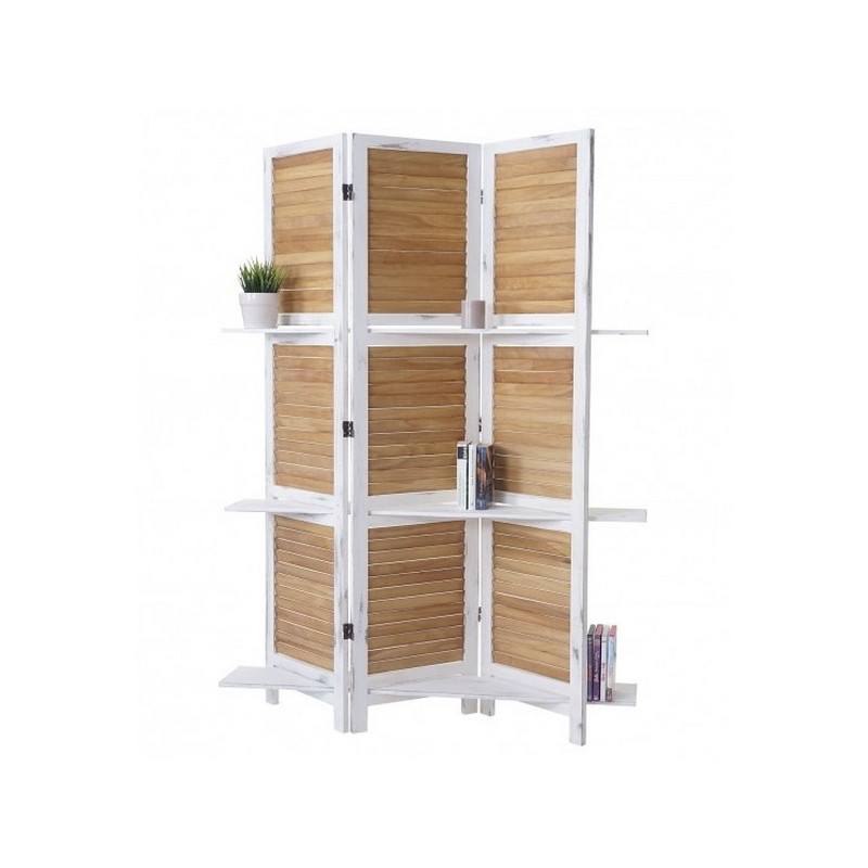 PARAVENT ETAGERES BI-TEINTES 3