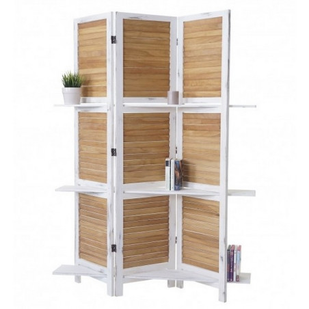 PARAVENT ETAGERES BI-TEINTES 3