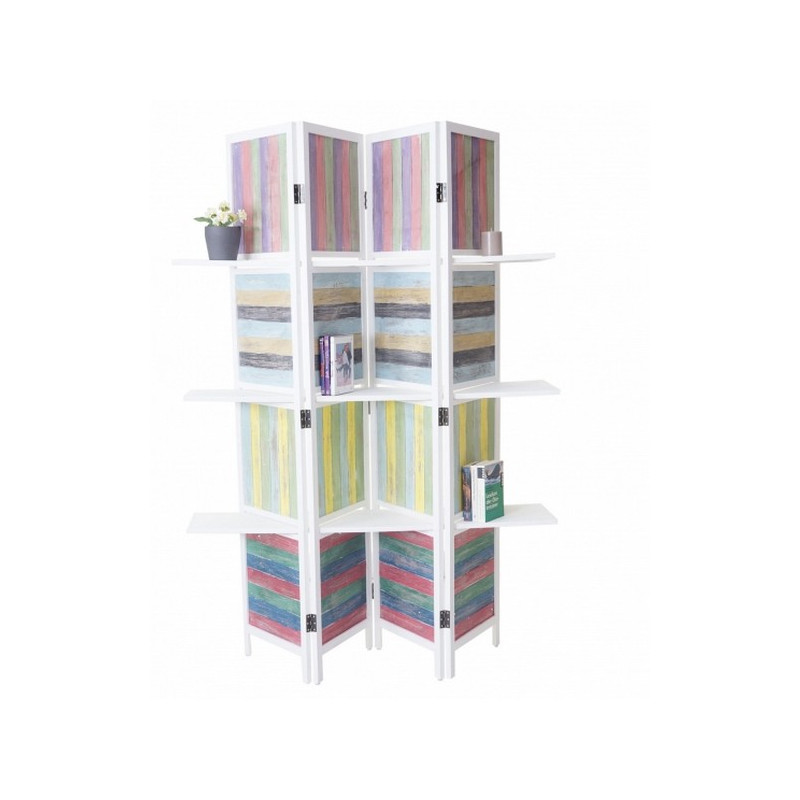 PARAVENT ETAGERES COLORS 4