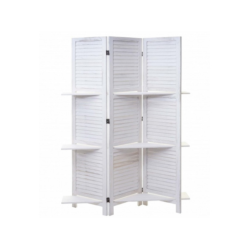 PARAVENT ETAGERES BLANC 3