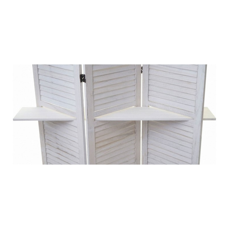 PARAVENT ETAGERES BLANC 3