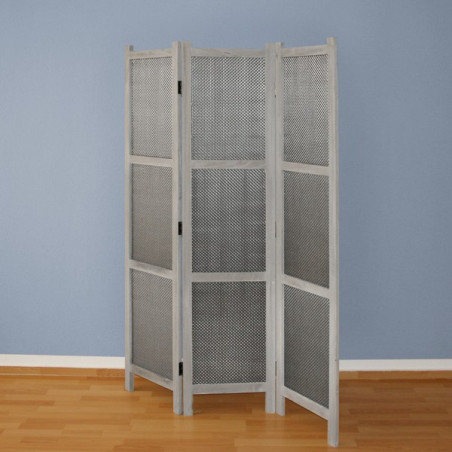 PARAVENT BOIS TRESSAGE PVC 3