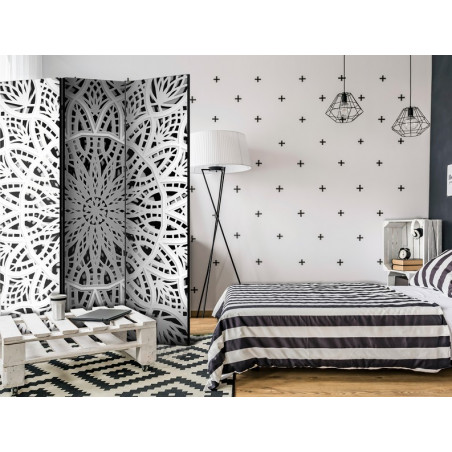 PARAVENT MANDALA BLANC 3 - 5