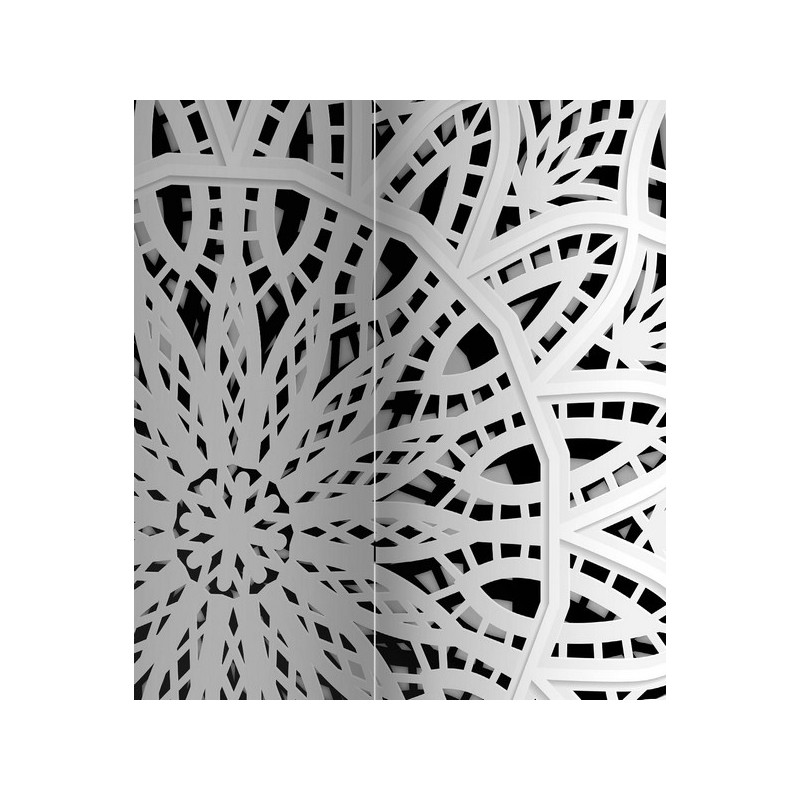 PARAVENT MANDALA BLANC 3 - 5