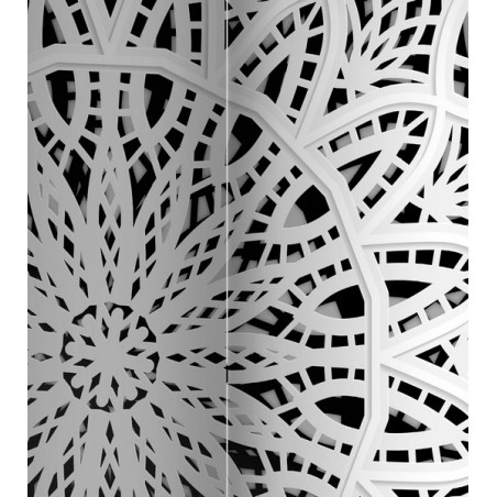 PARAVENT MANDALA BLANC 3 - 5