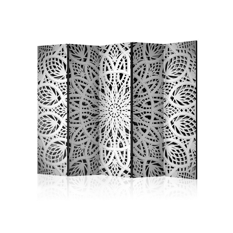 PARAVENT MANDALA BLANC 3 - 5