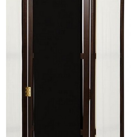 PARAVENT BOIS & TISSU BI-TEINTE 4