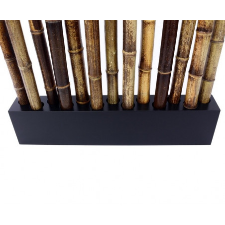 PARAVENT 13 BAMBOUS NOIR