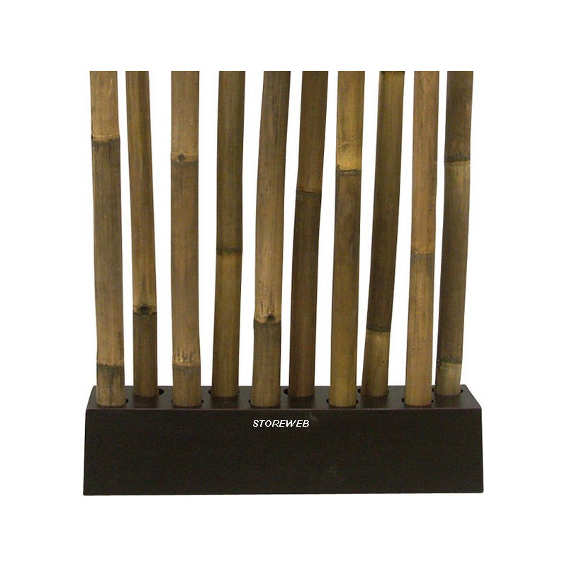 PARAVENT BAMBOU PATINE NOIR 1