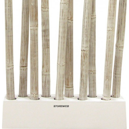 PARAVENT BAMBOU PATINE BLANC