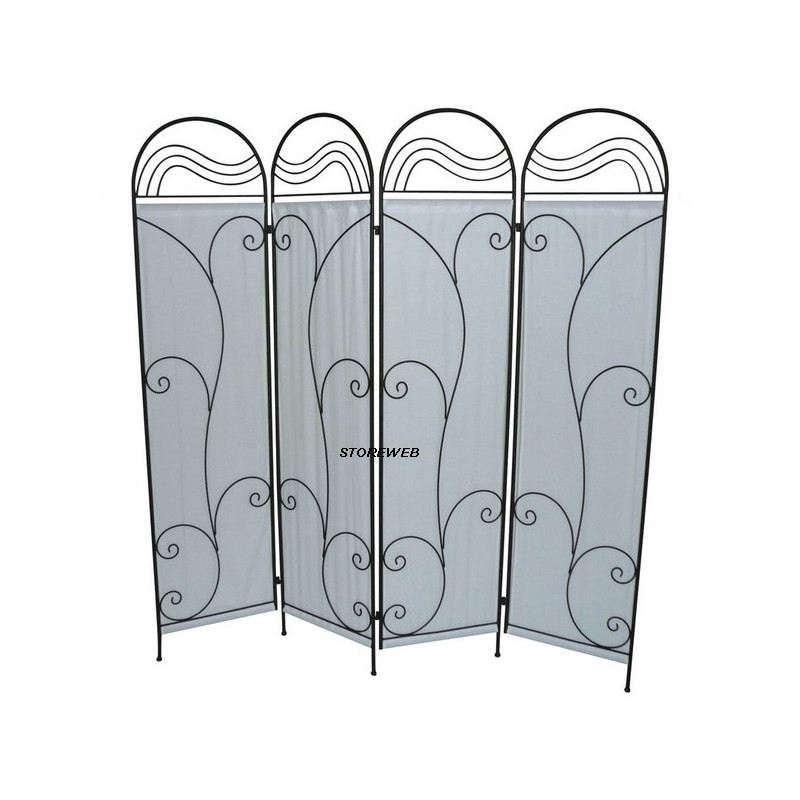 PARAVENT METAL & COTON 4