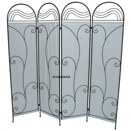 PARAVENT METAL & COTON 4