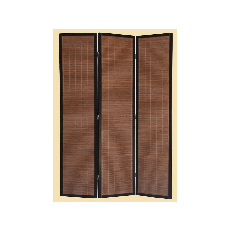 PARAVENT BAMBOU NOIR & MARRON