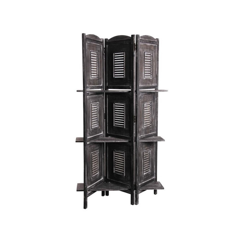 PARAVENT ETAGERES BRUN 3