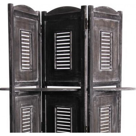 PARAVENT ETAGERES BRUN 3