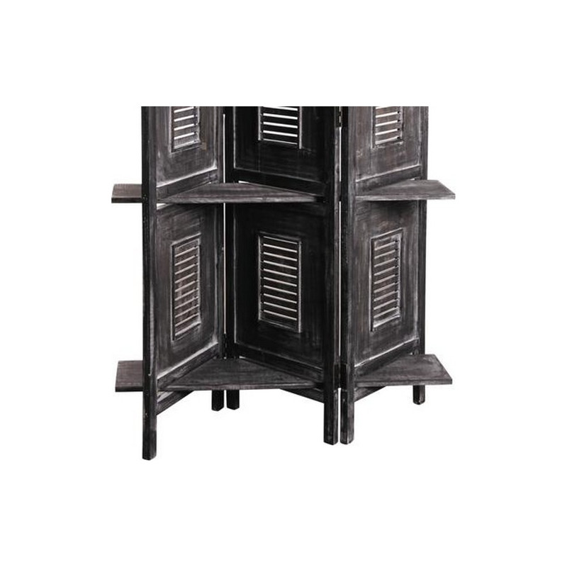 PARAVENT ETAGERES BRUN 3