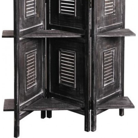 PARAVENT ETAGERES BRUN 3