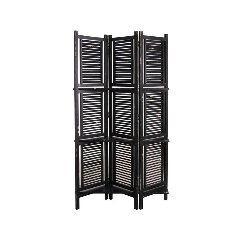 PARAVENT ETAGERES NOIR 3