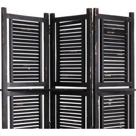 PARAVENT ETAGERES NOIR 3