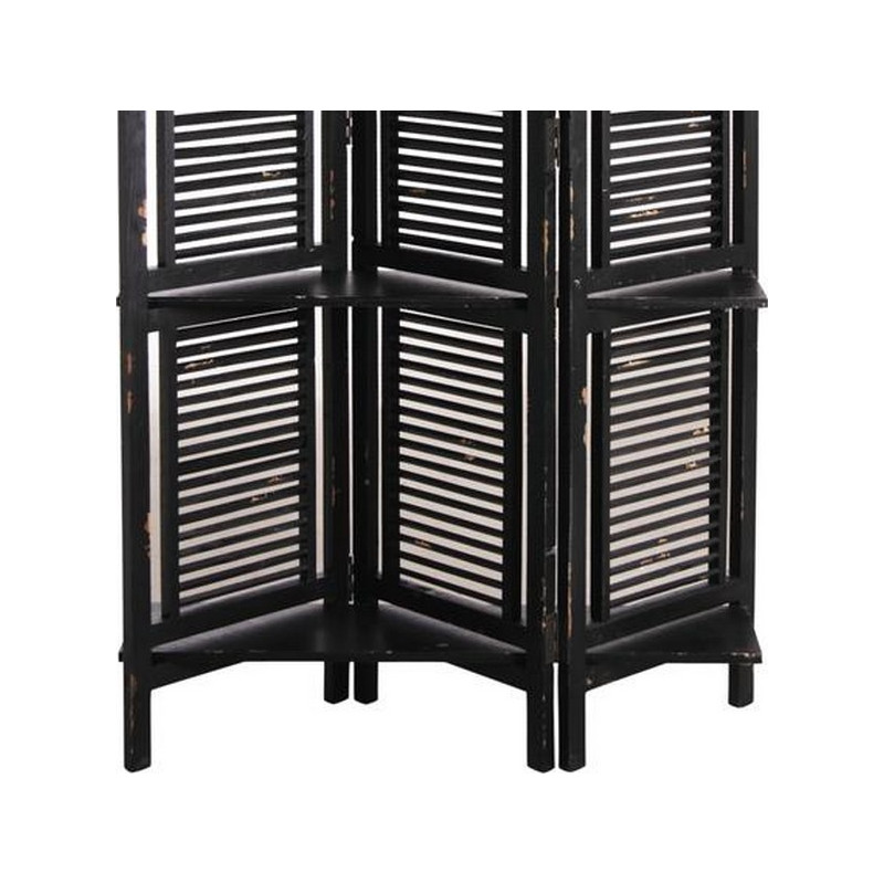 PARAVENT ETAGERES NOIR 3